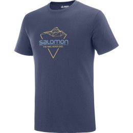 Мъжка тениска Salomon Blend Logo Tee M тъмно син Nightish