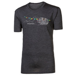 Функционална мъжка тениска Progress Hrutur Yak сив šedý melír