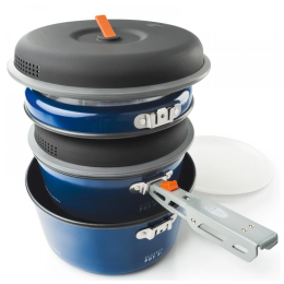 Комплект прибори GSI Outdoors Bugaboo Ceramic Base Camper Medium син blue
