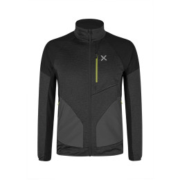 Мъжки суитшърт Montura Thermal Grid 2 Maglia черен BLACK/VERDE LIME