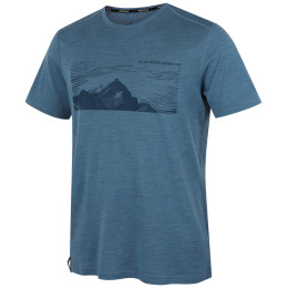 Мъжка тениска MOOA Merino Lyolite Highlander 150 Short син blue