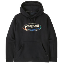 Мъжки суитшърт Patagonia Men's '95 Oval Logo Uprisal Hoody черен Black: Kaleido