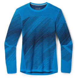 Мъжка термо тениска Smartwool M Intraknit Thermal Merino Base Layer Pattern Crew син