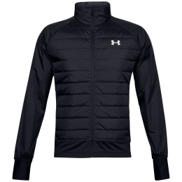 Мъжко яке Under Armour Run Insulate Hybrid Jacket черен Black/Black/Reflective