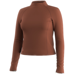 Дамска функционална блуза Smartwool Women's Active Merino Movement Mock Neck тухлен Burnt Sienna