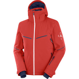 Мъжко яке Salomon Brilliant Jacket M червен GojiBerry/White/NightSky