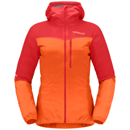 Дамско яке Norrona falketind aero60 Zip Hood червен Arednalin