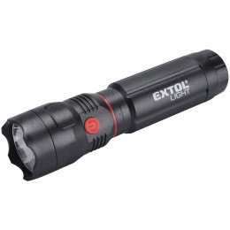 Фенер Extol 100lm, CREE + 150lm, COB черен Black