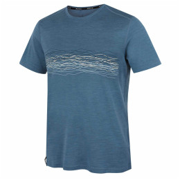 Мъжка тениска MOOA Merino Lyolite Waves 150 Short син blue