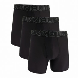 Мъжки боксерки Under Armour UA Performance Tech Mesh - Solid 6in 3PK черен Black