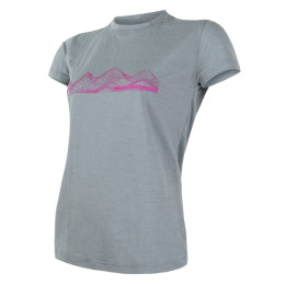 Дамска функционална тениска Sensor Merino Active PT Mountains сив LightGrey