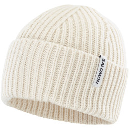 Шапка Salomon Snowbird Beanie U бял WHISPER WHITE