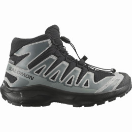 Детски обувки Salomon Xa Pro Mid Wp J Black-Sedona Sage-Wrought Iron черен/сив Black / Sedona Sage / Wrought Iron