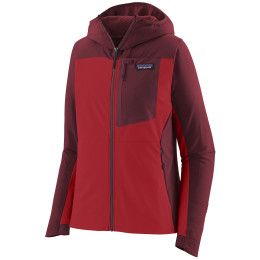 Дамско софтшел яке Patagonia R1 CrossStrata Hoody червен Touring Red