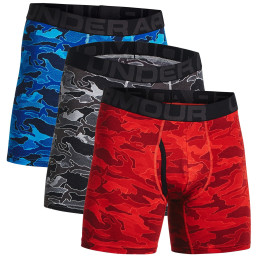 Мъжки боксерки Under Armour CC 6in Novelty 3 Pack черен/син