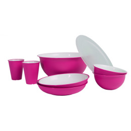 Комплект съдове Omada Sanaliving Pic-Nic Set 8 розов Fucsia