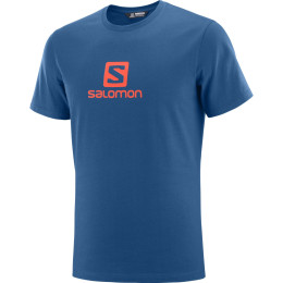 Мъжка тениска Salomon Coton Logo Ss Tee M син Poseidon