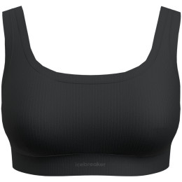 Спортен сутиен Icebreaker W Mer Rib Lotus Bra черен Black