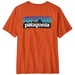 Мъжка тениска Patagonia P-6 Logo T-Shirt оранжев Coal Orange