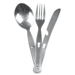 Комплект прибори Bo-Camp Cutlery set сребърен