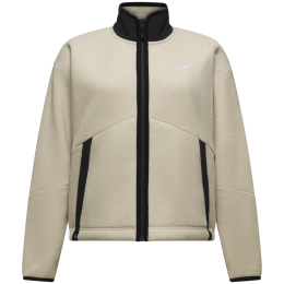 Дамски суитшърт Salewa Fanes Jacket Fz W бял oatmeal