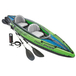 Надуваем каяк Intex Challenger K2 Kayak 68306NP