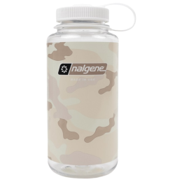 Бутилка Nalgene Wide Mouth Camo Print 1000 ml бял Clear/White Camo