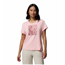 Дамска тениска Columbia Parsons Point™ SS Scoop Tee розов Pink Sand Heather, Canopy View