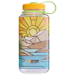 Бутилка Nalgene Wide Mouth 1l Clear Stained Glass жълт clear