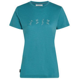 Дамска тениска Icebreaker Women Merino 150 Tech Lite SS Tee Snow Day светло син Topaz