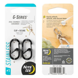 Комплект карабинери Nite Ize G-series #1 черен Černá