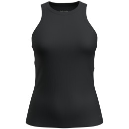 Дамска тениска без ръкав Icebreaker W Mer Rib Lotus Tank черен Black