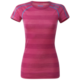 Дамска тениска Bergans Soleie Lady Tee син/розов HotPinkStriped