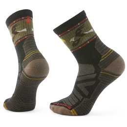 Чорапи Smartwool Hike Light Cushion Soaring Mid Crew Sock черен/зелен CHARCOAL