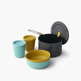 Комплект прибори Sea to Summit Frontier UL One Pot Cook Set 2P 5 Piece син/жълт