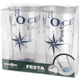 Комплект чаши Brunner Set Festa Blue Ocean - 2 бр.