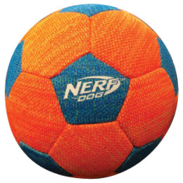 Играчка за куче Nerf Dog X-Weave Soccer Squeak Ball 12,5 cm син/оранжев modrá/oranžová