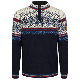 Мъжки пуловер Dale of Norway Vail Masc Sweater тъмно син Midnightnavy Redrose Offwhite