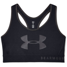 Спортен сутиен Under Armour Mid Keyhole Graphic черен Black/JetGray/JetGray