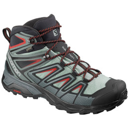 Мъжки обувки Salomon X Ultra 3 Mid GTX Bossa Nova сив/червен Lead/StormyWeather/BossaNova