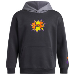 Детски суитшърт Under Armour UA B Rival FLC Graphics Hd Anthracite сив Anthracite / Titan Gray / Outrageous Orange