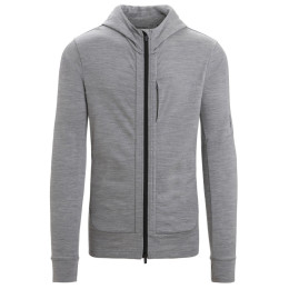 Функционален мъжки суитшърт Icebreaker Men Quantum III LS Zip Hoodie сив/черен