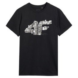 Мъжка тениска 4F Tshirt M3132 черен DEEP BLACK