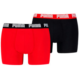 Мъжки боксерки Puma Everyday Basic Boxer 2P червен/черен red / black