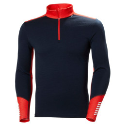 Мъжка функционална тениска Helly Hansen Lifa Merino Midweight 1/2 Zip тъмно син