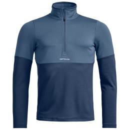 Мъжки суитшърт Ortovox Fleece Light Zip Neck син Blue Nunatak