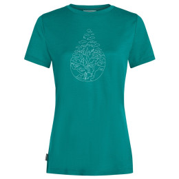 Дамска тениска Icebreaker Women Merino 150 Tech Lite SS Tee Hike Path тюркоазен Tidal Teal