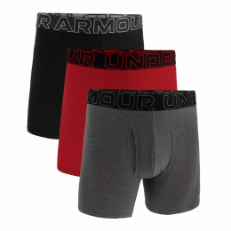 Мъжки боксерки Under Armour M UA Perf Cotton 6in сив/черен GRY