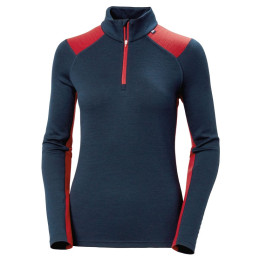 Дамска функционална тениска Helly Hansen W Lifa Merino Midw 1/2 Zip тъмно син