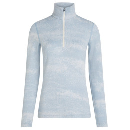 Дамска функционална блуза Icebreaker Women M 260 Tech Vertex LS HZ Chillwave синьо/бял Snow/Zincblue/J